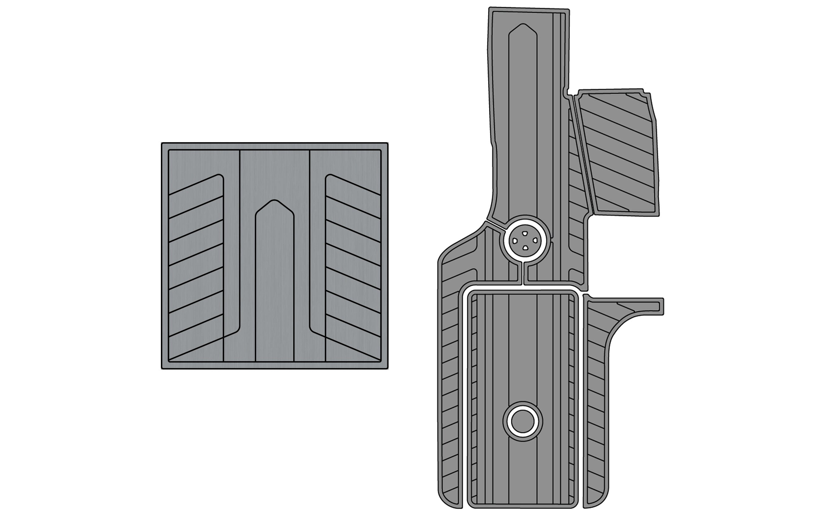 Diagram of Malibu 23LSV soft grip kit parts for models 2010-2013, showing textured, slip-resistant grips for boat accessories.