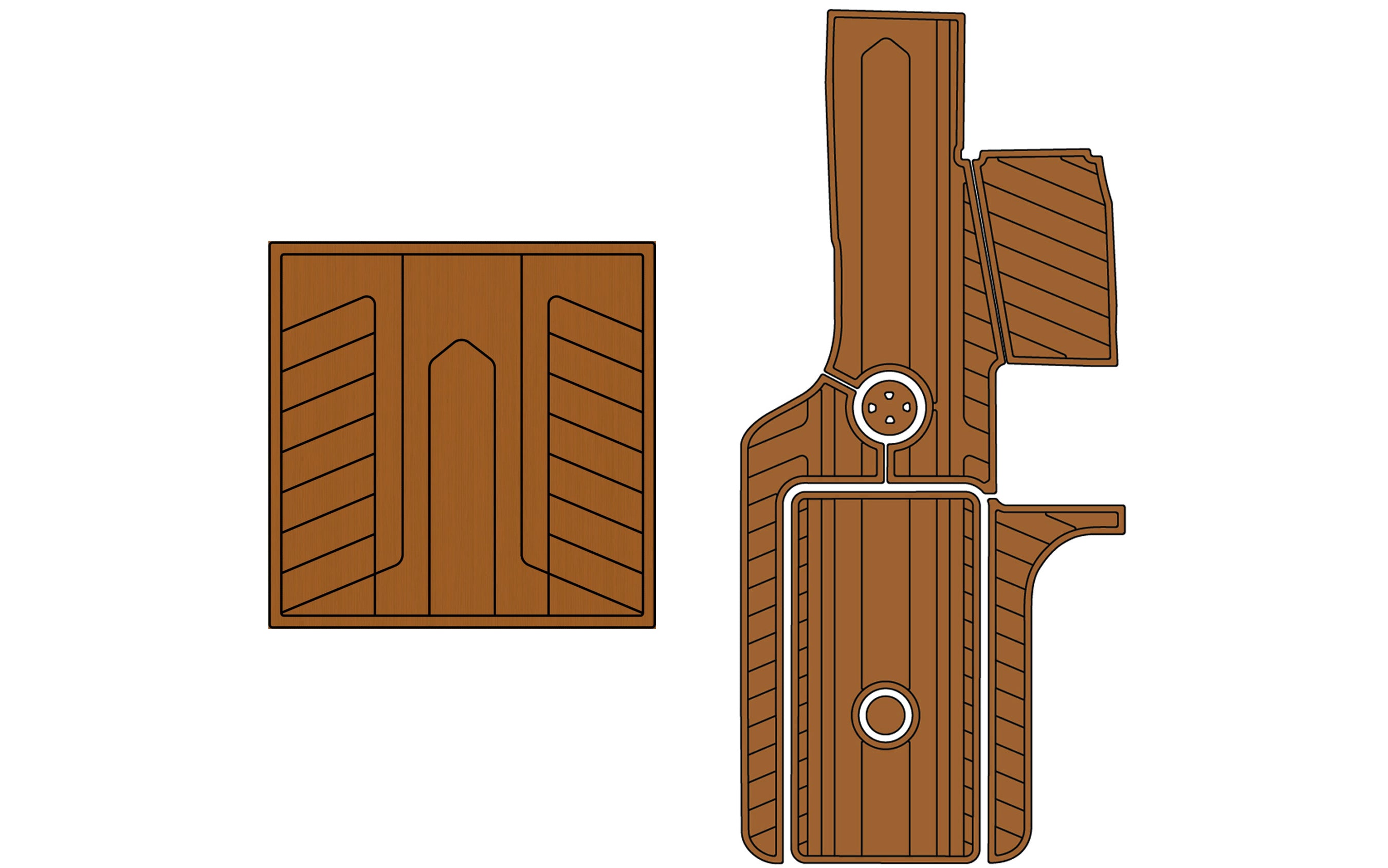 Set of Malibu 23LSV soft grip replacement kits for models 2010-2013, featuring brown textured grips with diagonal patterns.