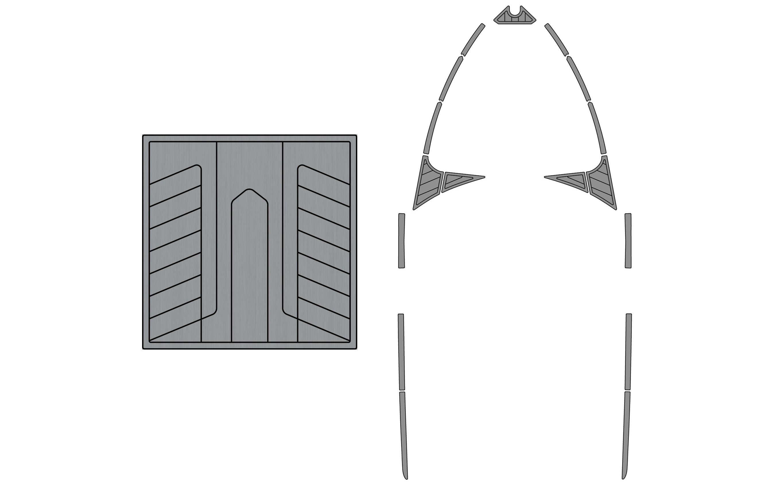 Diagram of Malibu 23LSV soft grip kit parts for models from 2010 to 2013, including grip panels and mounting components.