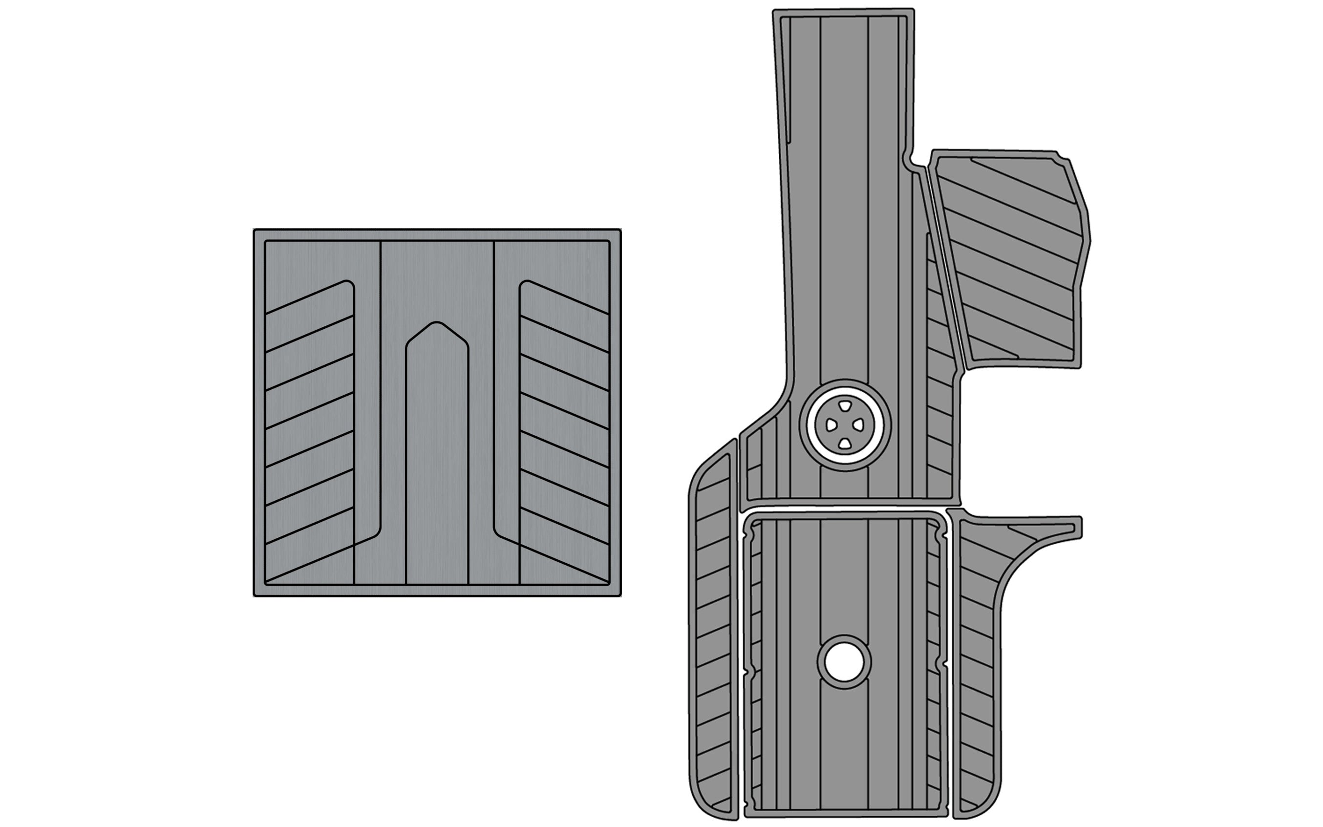 Diagram of Malibu 21VLX Soft Grip Kits for models '10-'14, showing the textured grip pads and mounting components.