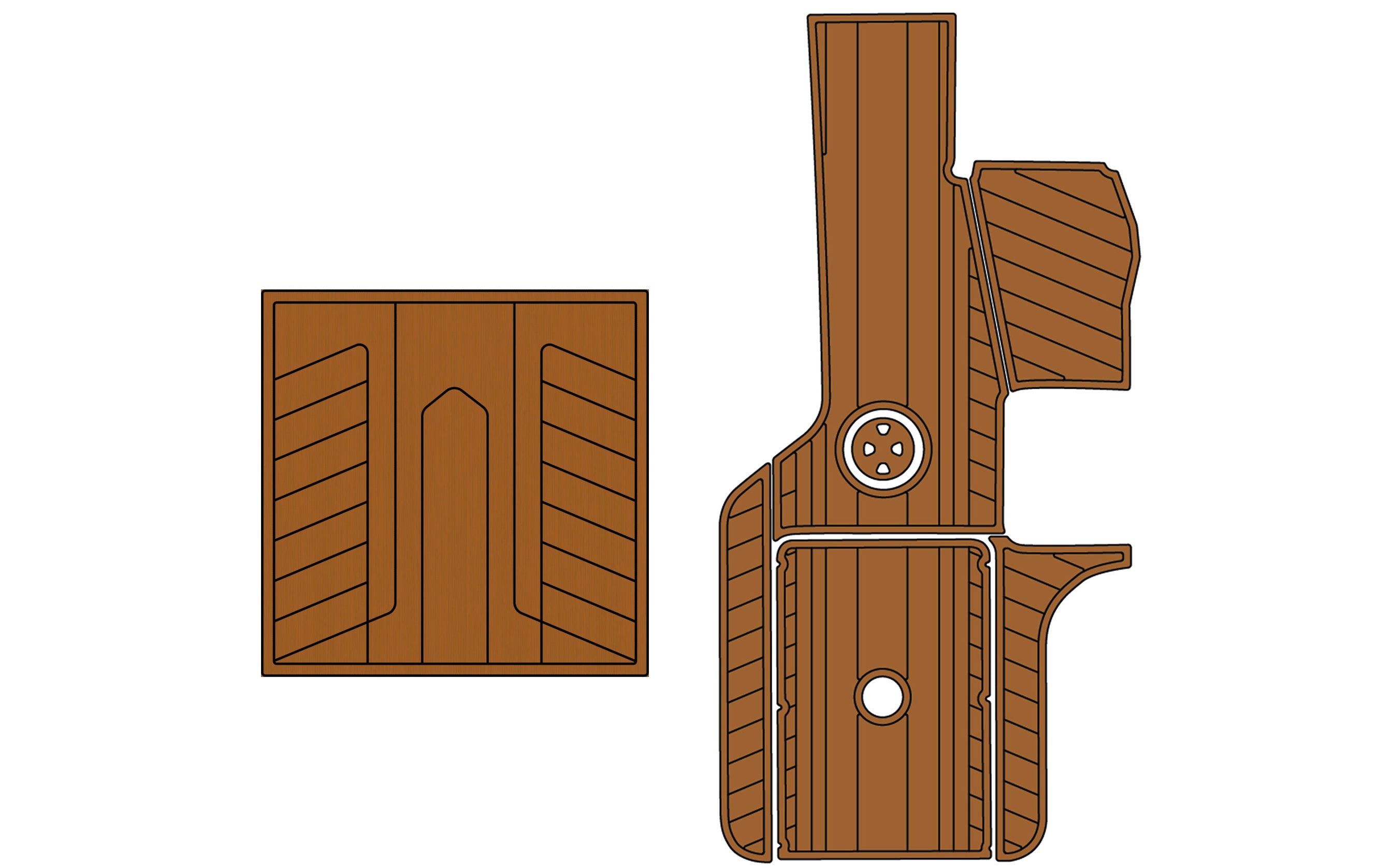 Illustration of Malibu 21VLX Soft Grip Kits for models '10-'14, showing brown textured grip panels and mounting components.