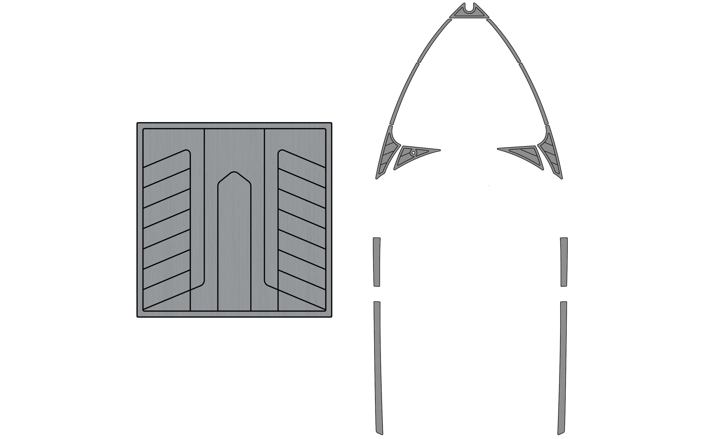 Diagram of Malibu 21VLX Soft Grip Kits for models '10-'14, including grip panels, trim pieces, and mounting components.