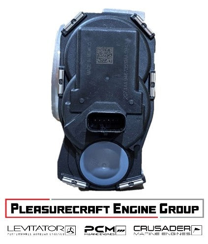 Throttle body assembly for 5.7L engines, designed for optimal performance in Malibu and Axis boats.