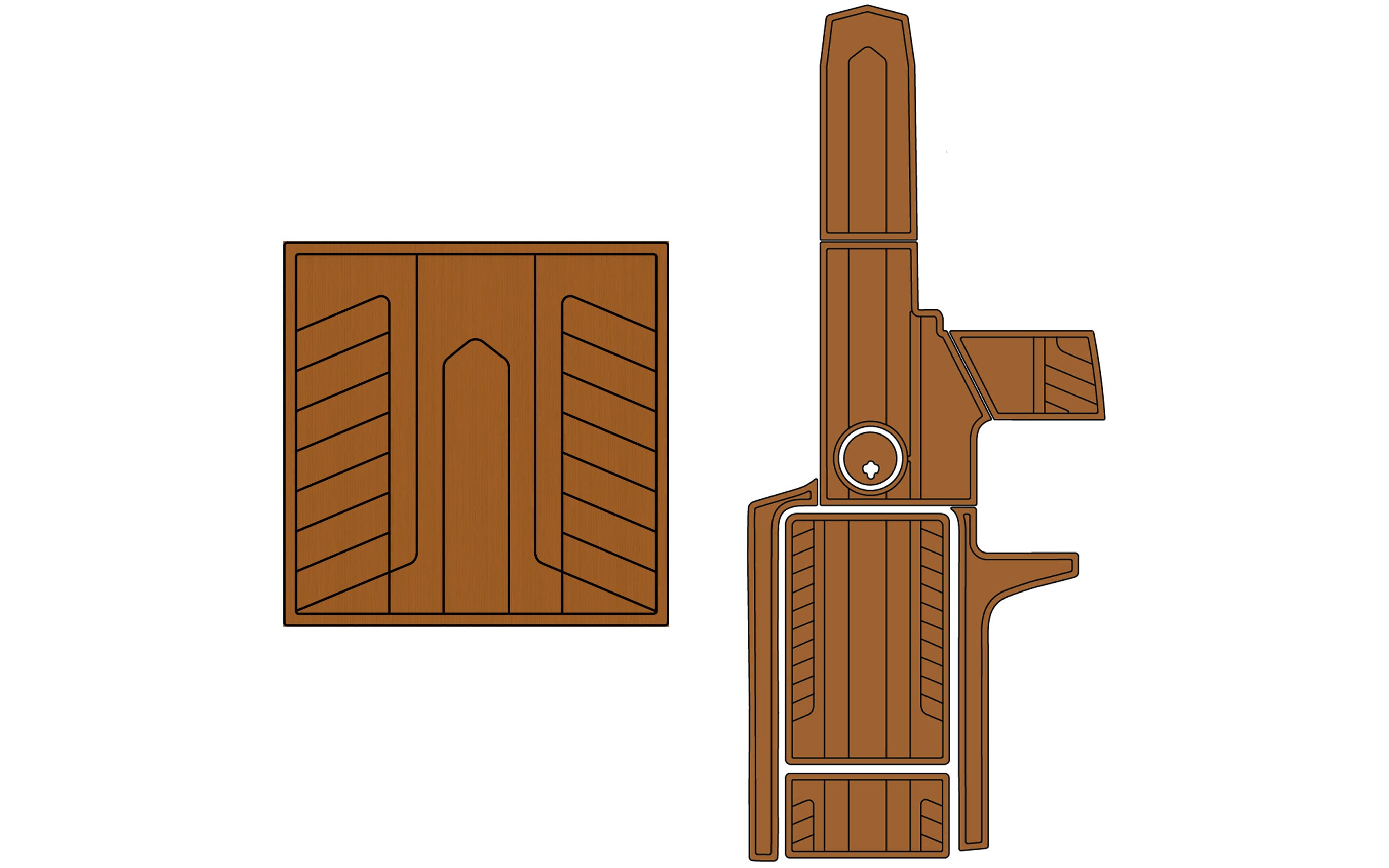 Axis A22 Soft Grip Kits for models 2015-2017, featuring brown textured soft grip panels and installation hardware.
