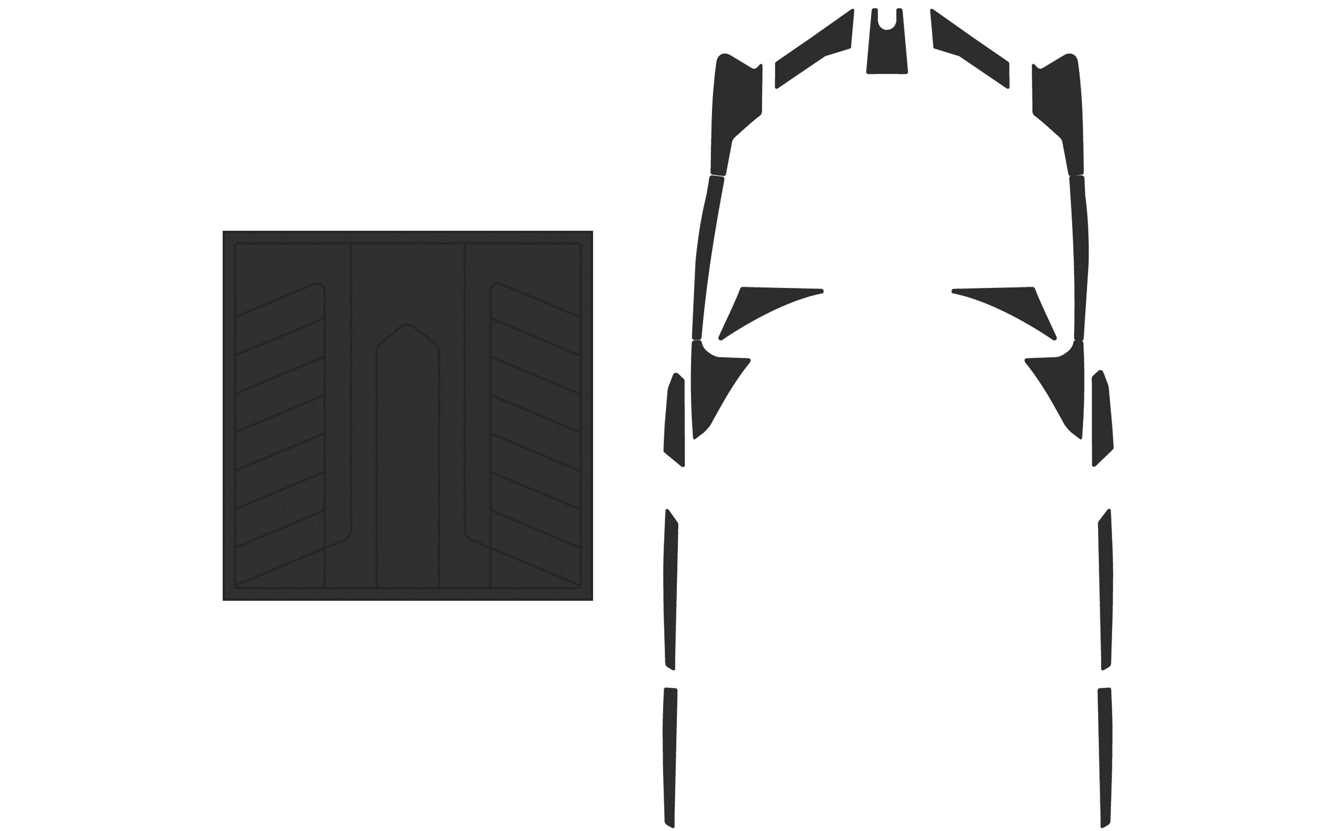 Black Axis A22 Soft Grip Kit components for 2015-2017, including grip panels and mounting hardware, on a white background.