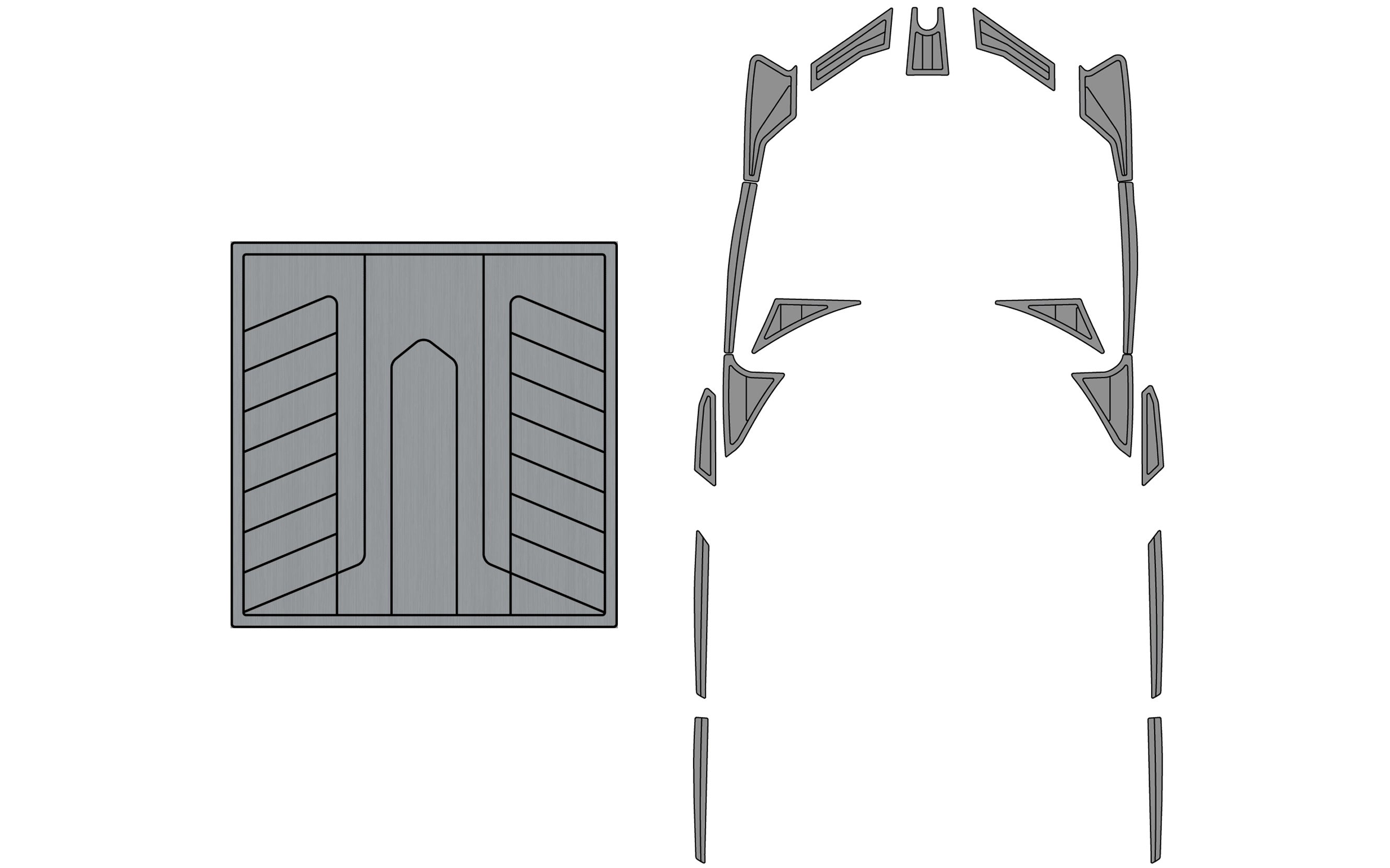 Diagram of Axis A22 Soft Grip Kits for models '15-'17, including grip panels and mounting components.