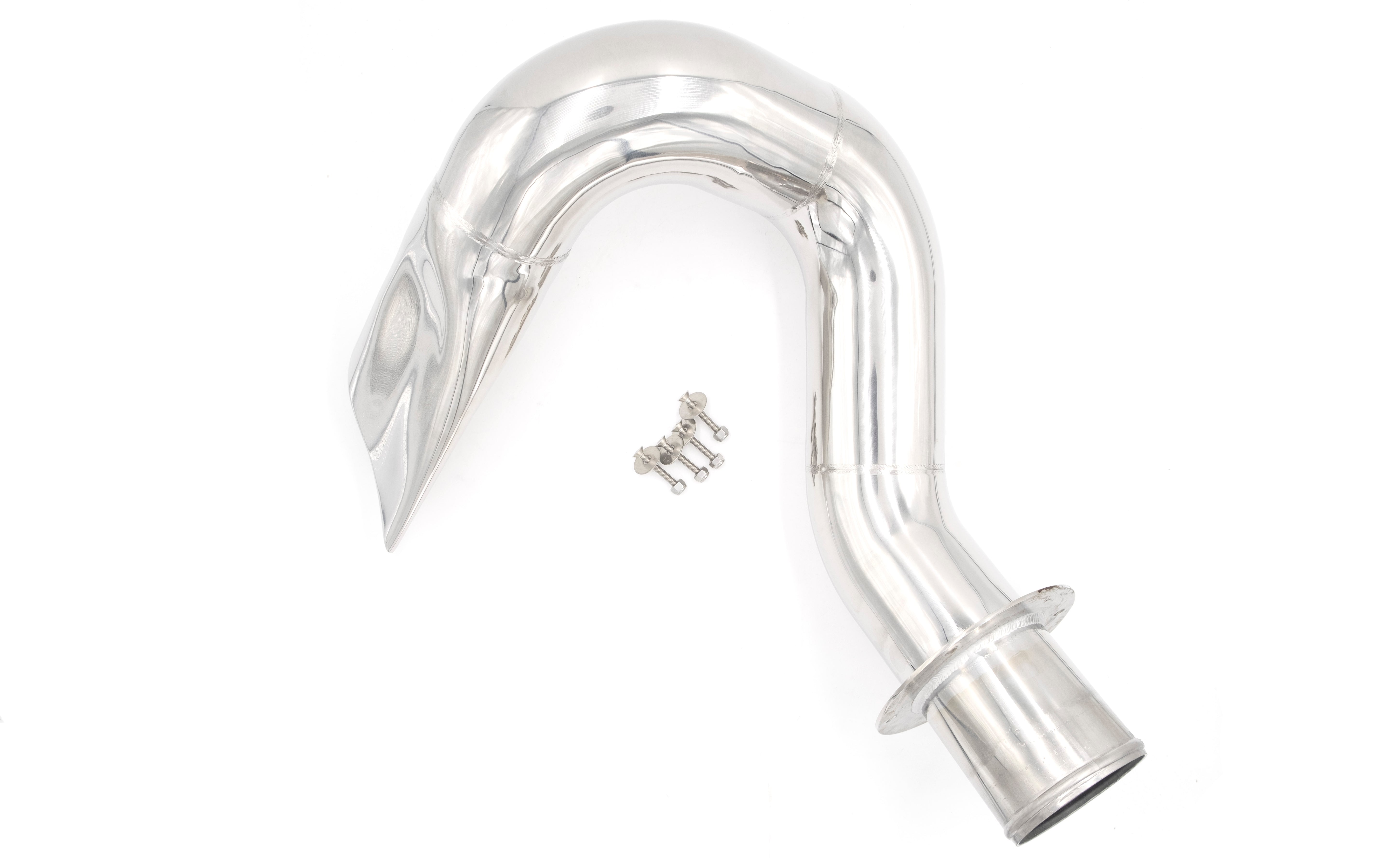 Aluminum surf pipe with mounting screws, designed for Malibu Power Wedge III surf system, on a white background.