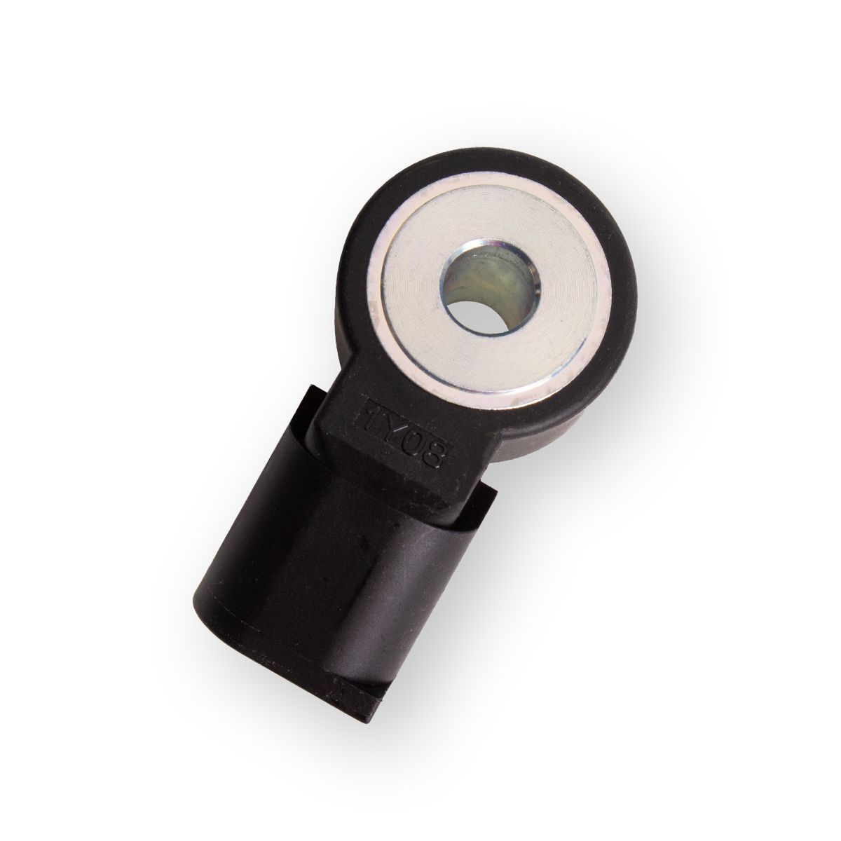 GM Knock Sensor Kit for engine vibration detection, includes sensor with black housing and metal mounting hole.