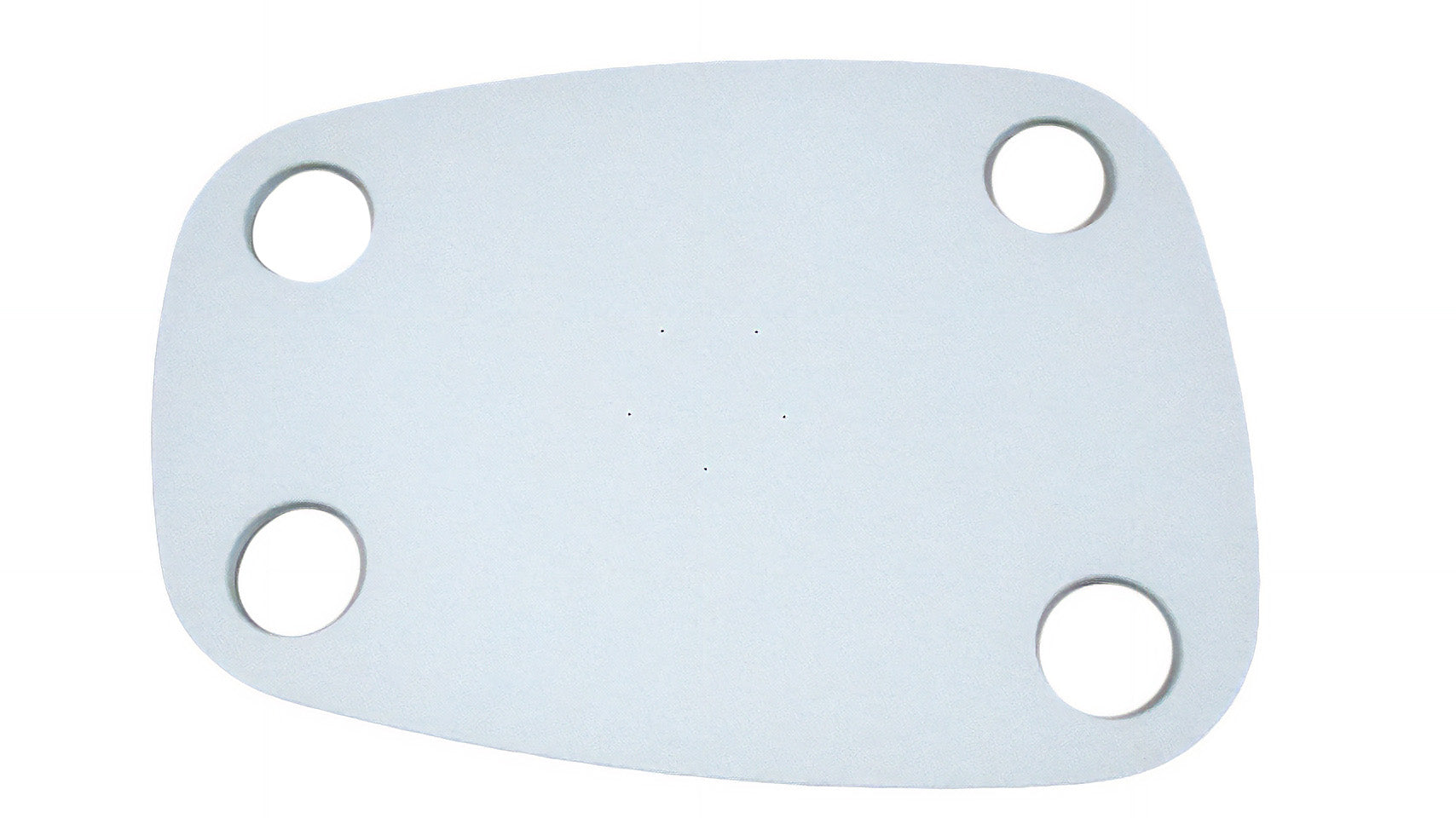 Black speckled tabletop, Rev. B, dated 06-20, with four circular holes, viewed from above.