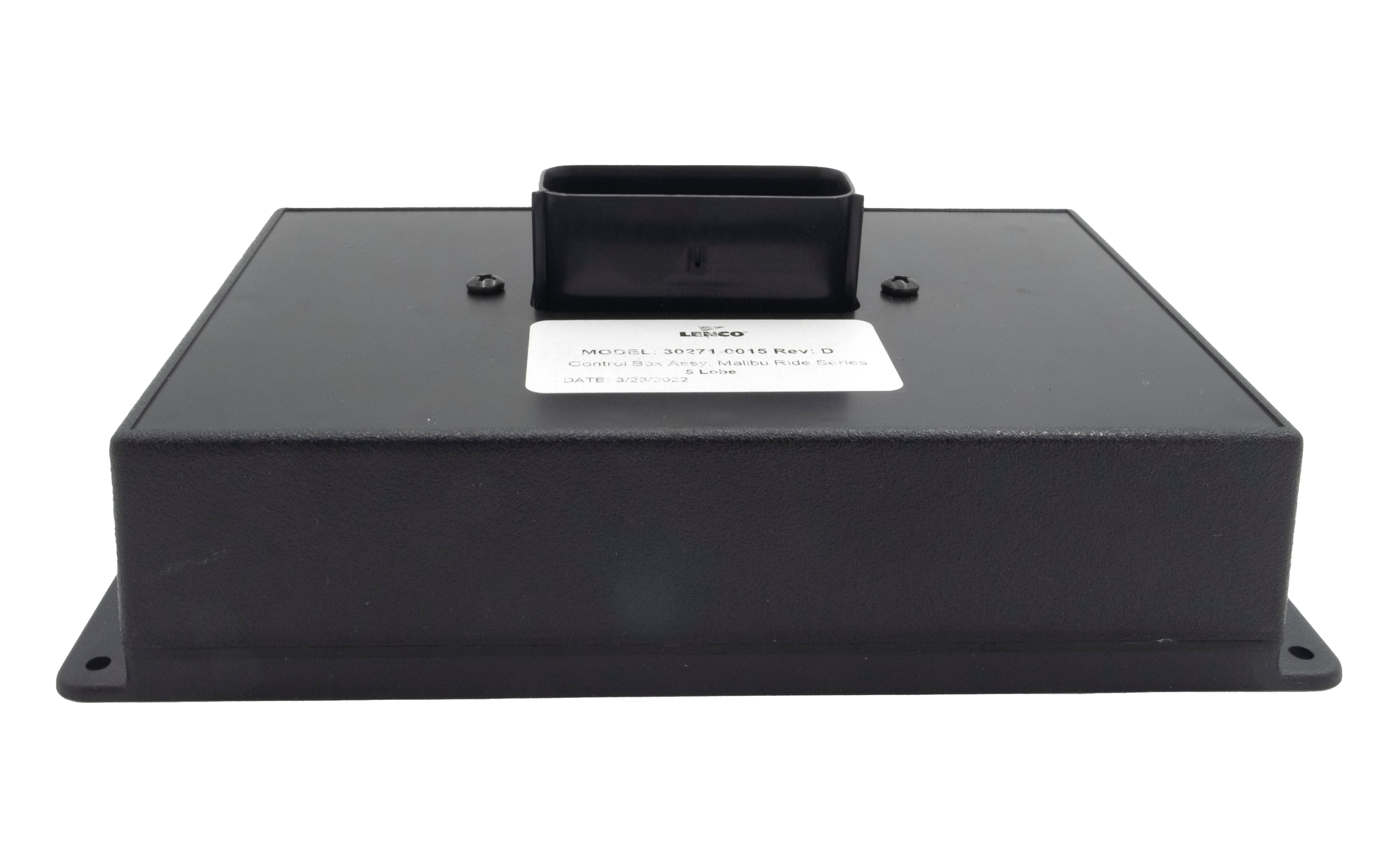 Power Wedge Control Box 5 Pole (Non-Mux) in black, rectangular metal enclosure with mounting flange and connector port on top.