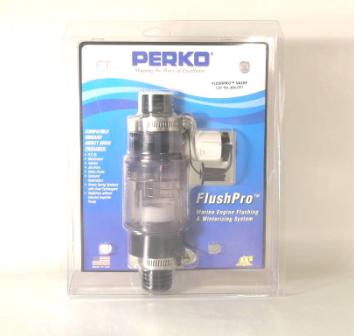 Flush Pro Kit with valve and remote connection, transom mount for marine toilet flushing systems.