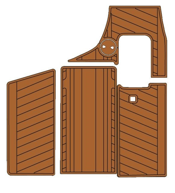 Axis A22 Soft Grip Top Deck Kit for '09-'14, includes four brown deck pieces with textured grip surfaces.