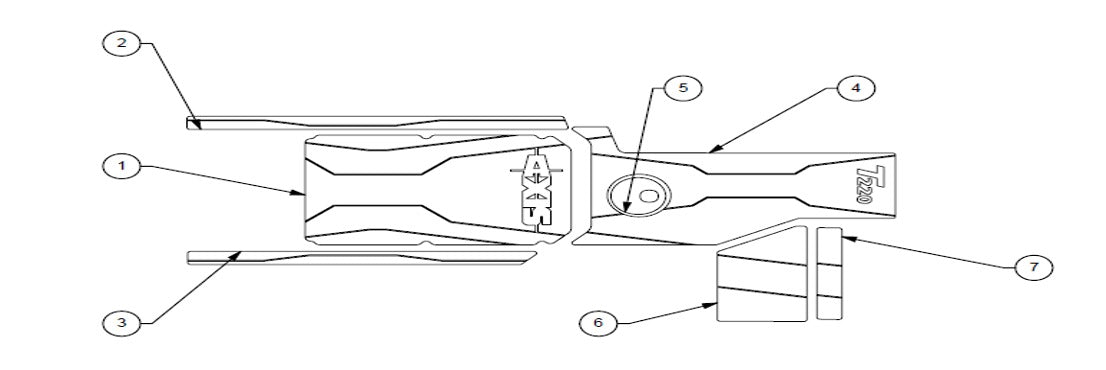 Diagram of 2023 AXIS T220 Soft Grip Main Flooring showing detailed labeled parts and components.