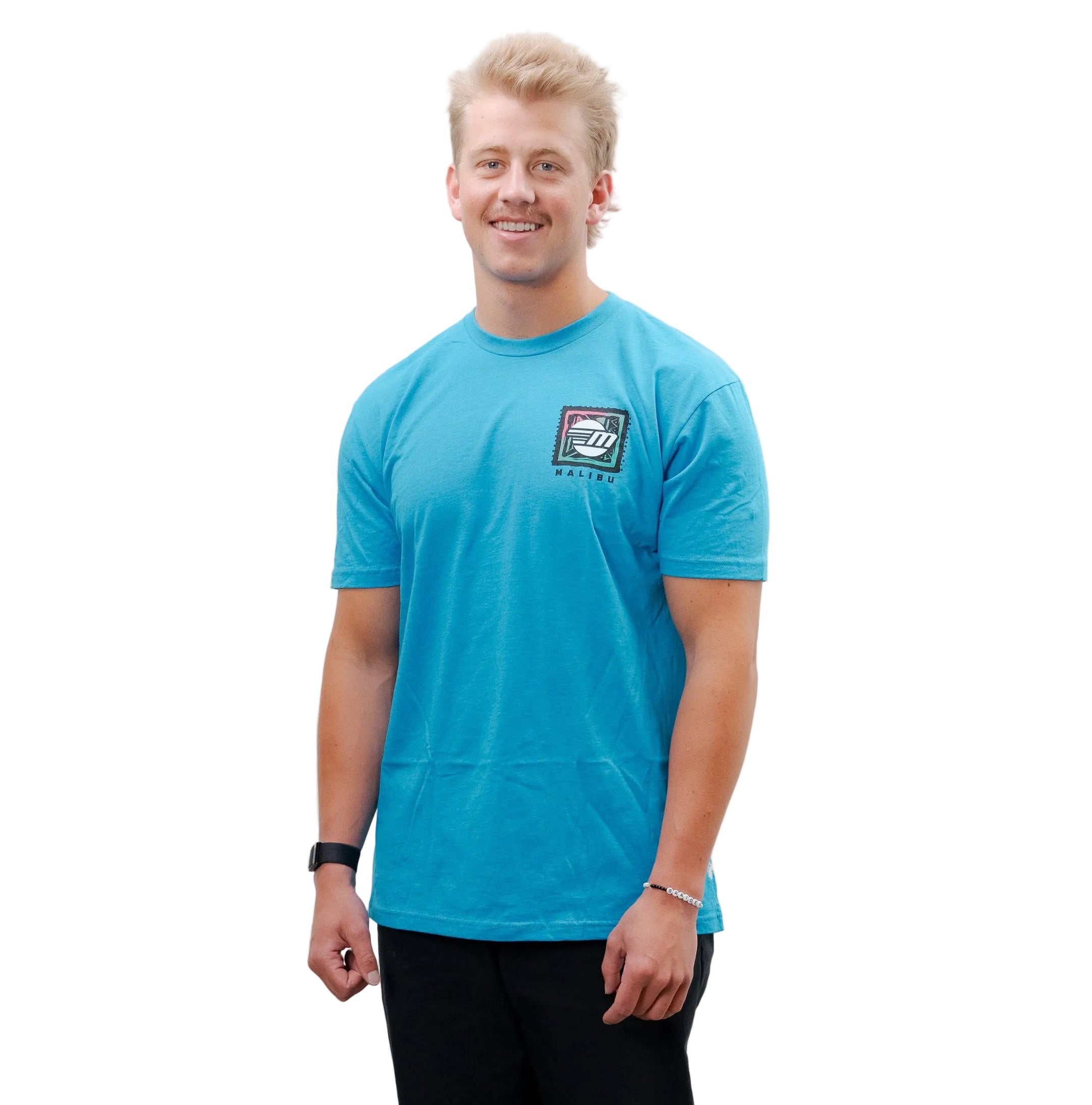 パルティールSUPERWAVE Malibu Wave Warrior Tee | Lightweight Retro Surf Tee | Vapor Blue