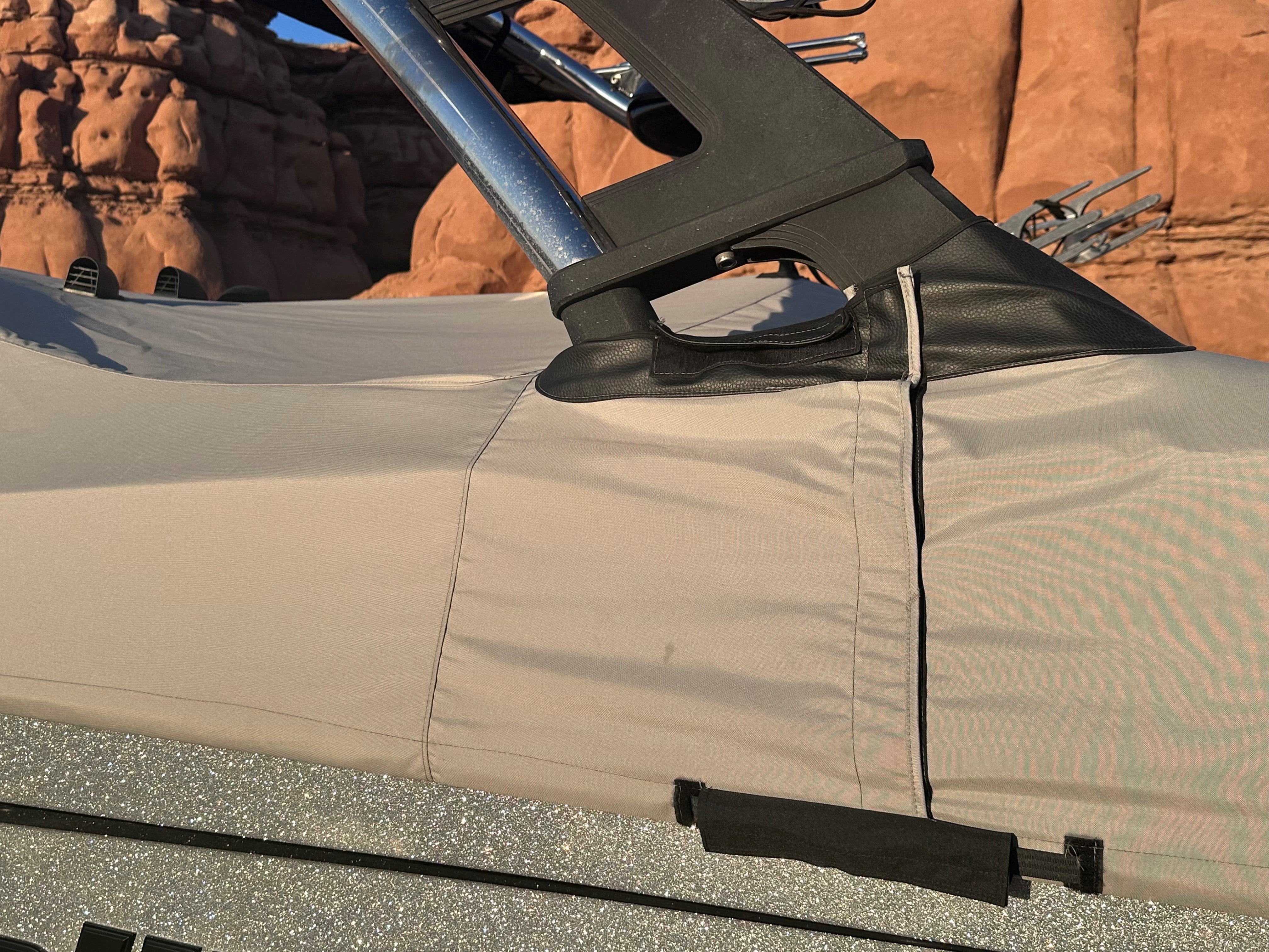 Close-up of a 24 MXZ Cover on G3 Tower, protecting the equipment with durable, weather-resistant material.