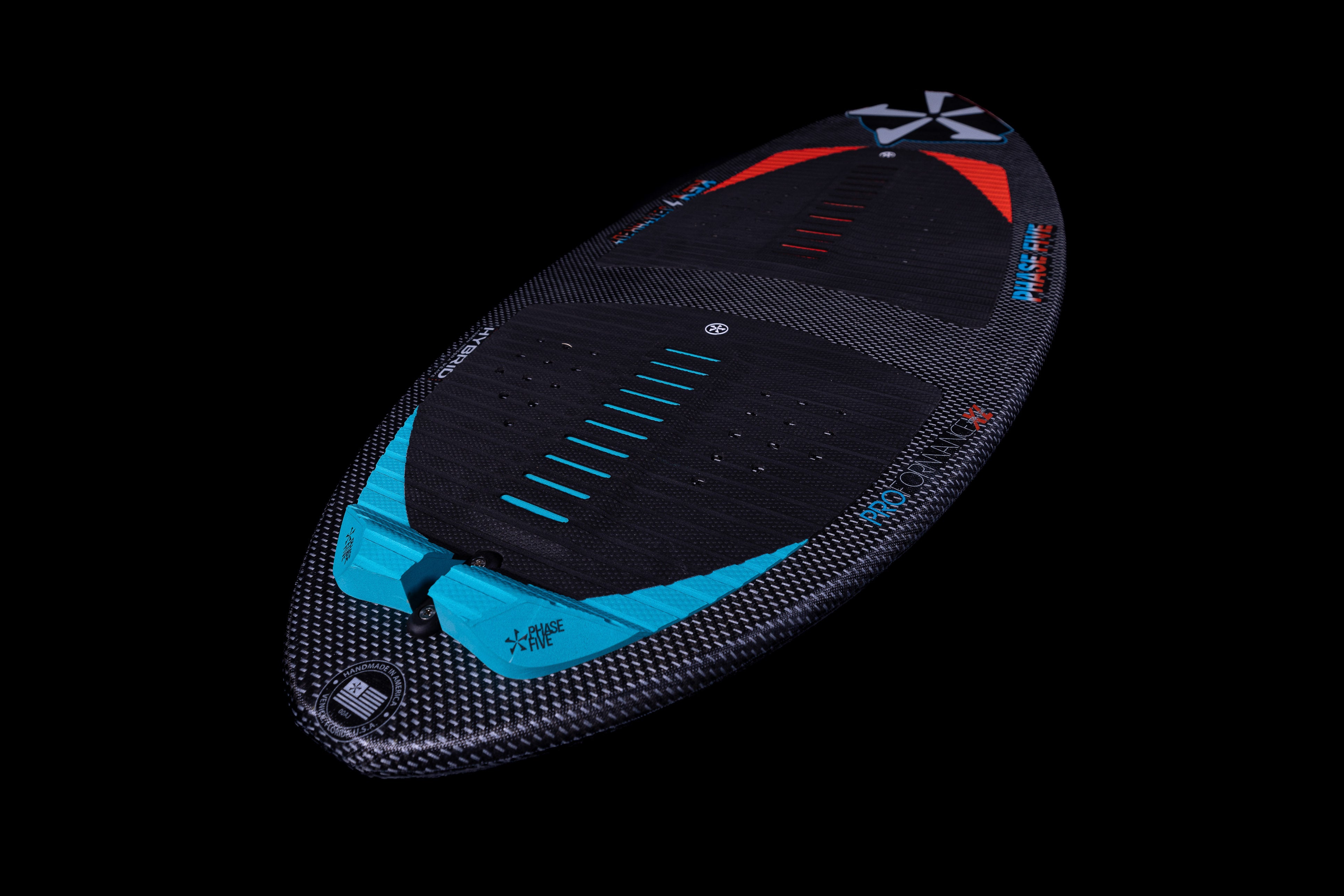 2025 Phase 5 Key Jett Shreds Skim Board featuring a sleek design with a textured surface and vibrant color accents.