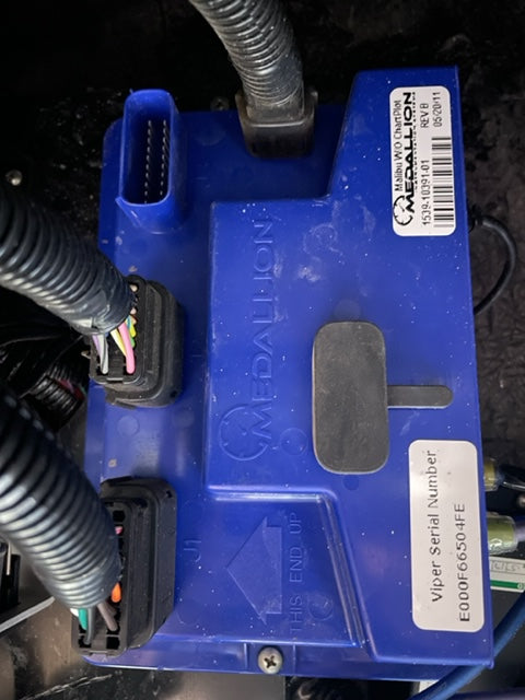 Blue Viper Module by MaliView, without chart plotting, with multiple wiring connections and serial number label.