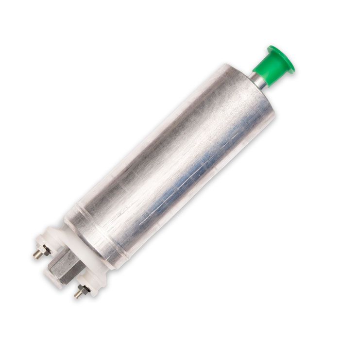 Pierburg fuel pump with metal body and green plastic top, designed for efficient fuel delivery in vehicles.