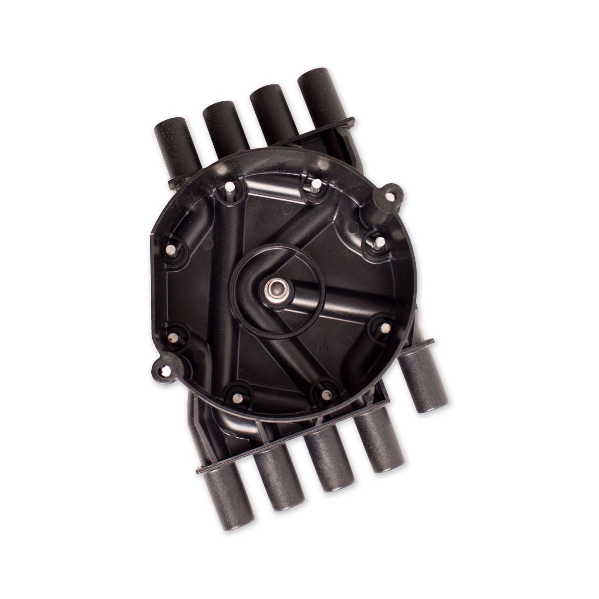 Distributor Cap HVS (High Voltage Switch) for ignition systems, black plastic, with multiple high-voltage terminals.