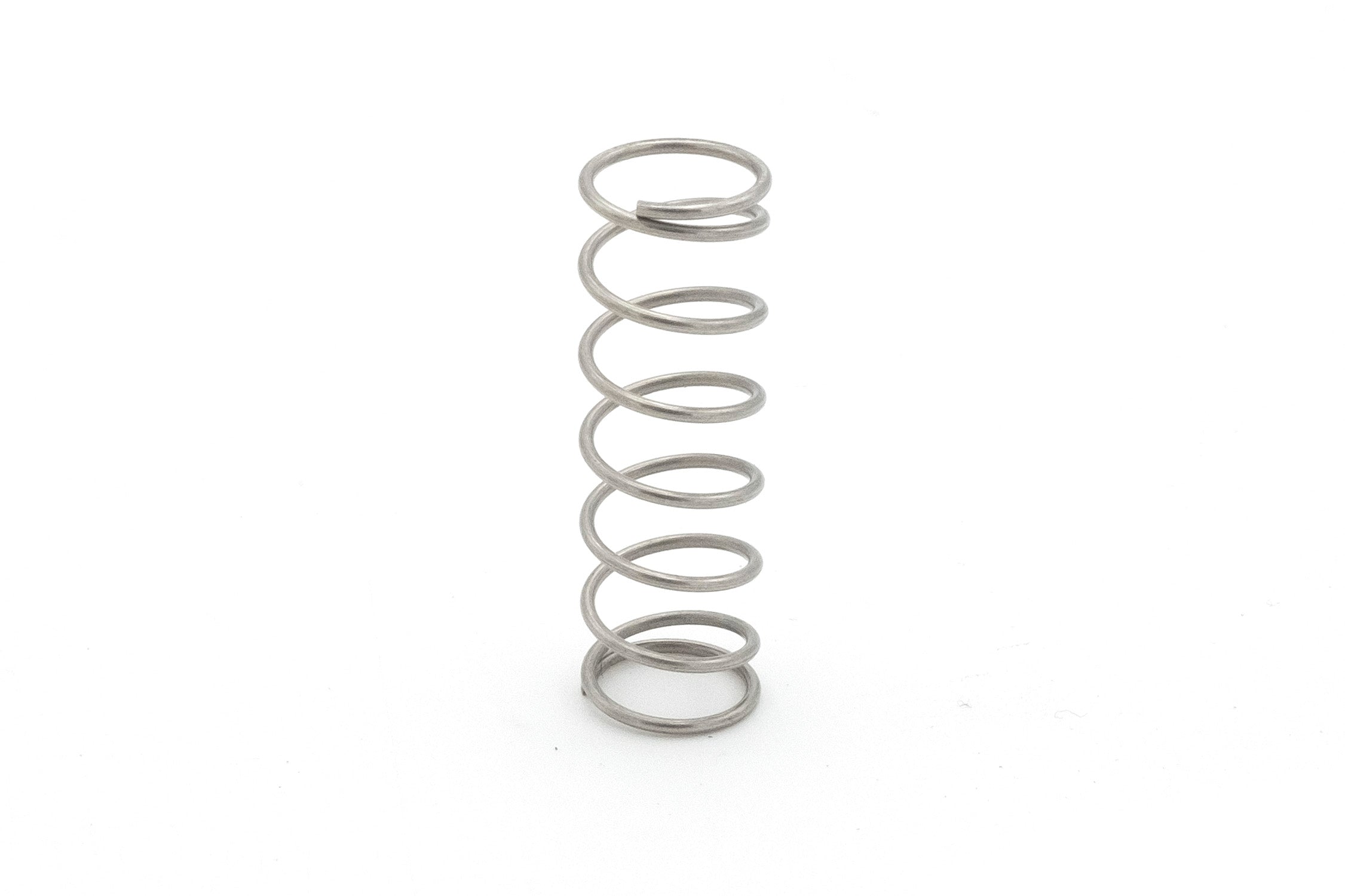 Metal coil spring for board rack, small cylindrical spring with a helical shape, used for tension or compression in mounting systems.
