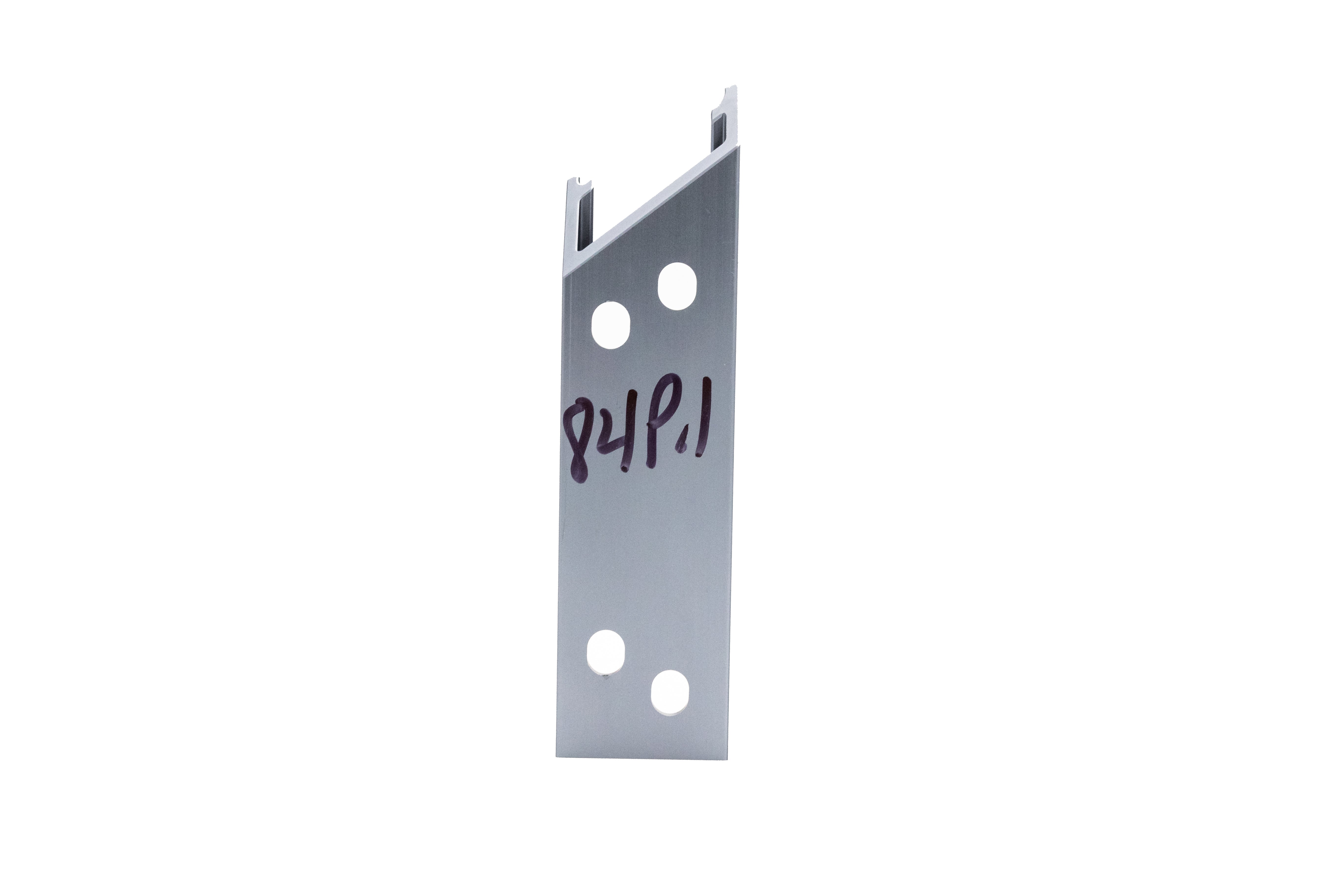 Metal speaker mount bracket with multiple holes for outdoor GV tower speaker installation, labeled "84P1".