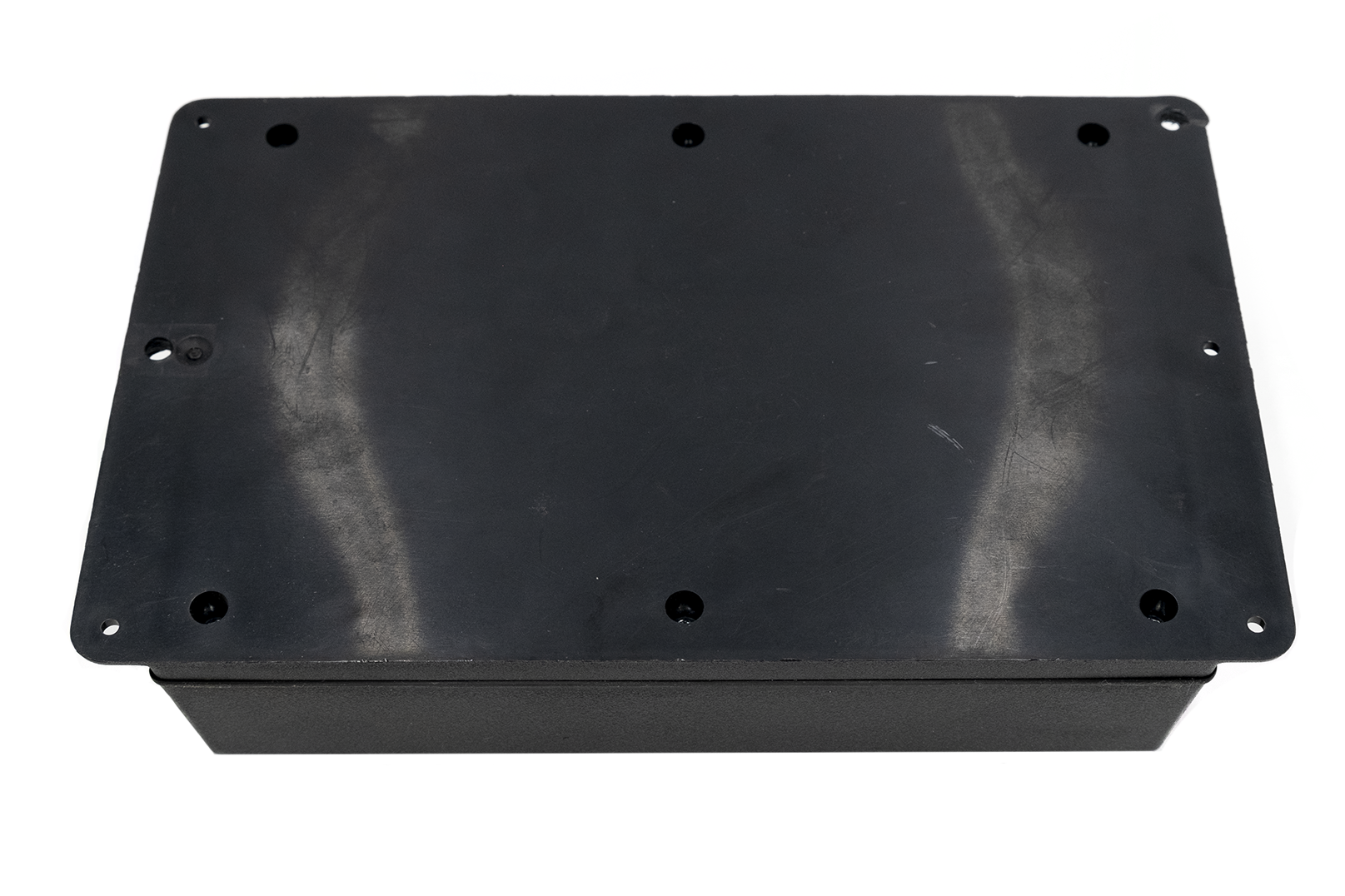 Black Power Wedge Control Box with 5 poles, non-mux, rectangular shape, and mounting holes on top.