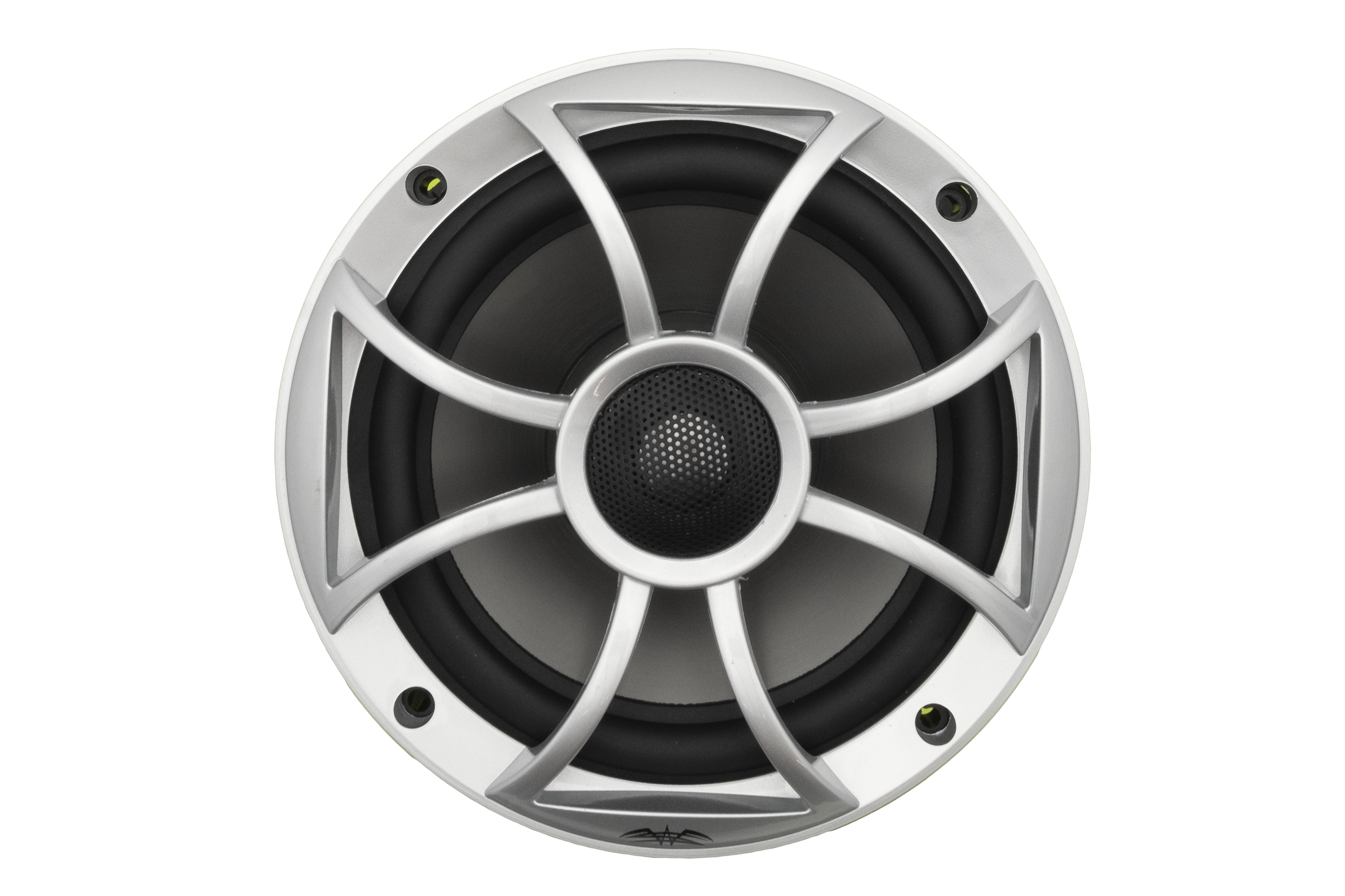 Wet Sounds 6.5-inch speaker with a protective silver grille and black cone, designed for high-performance audio applications.