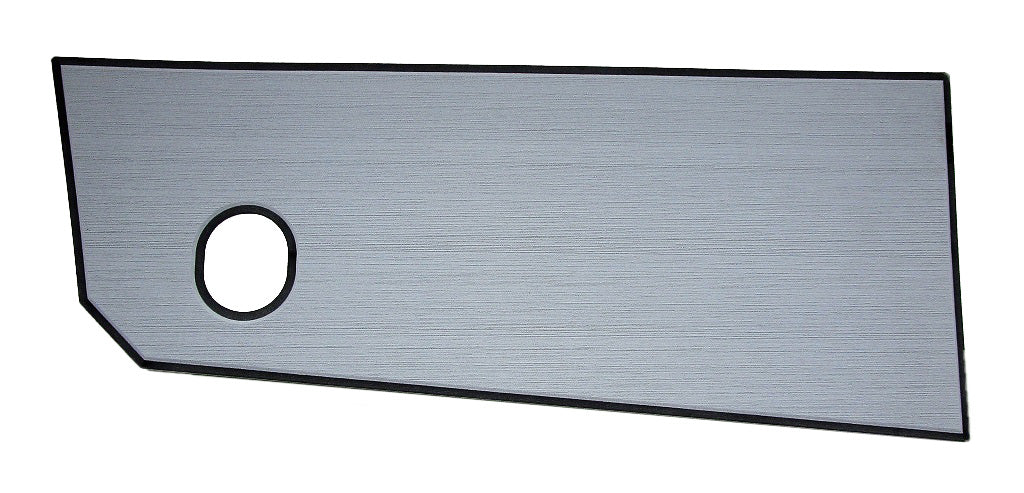 Grey SeaDek 28-inch rear step pad with a circular cutout, designed for boat rear step protection and traction.