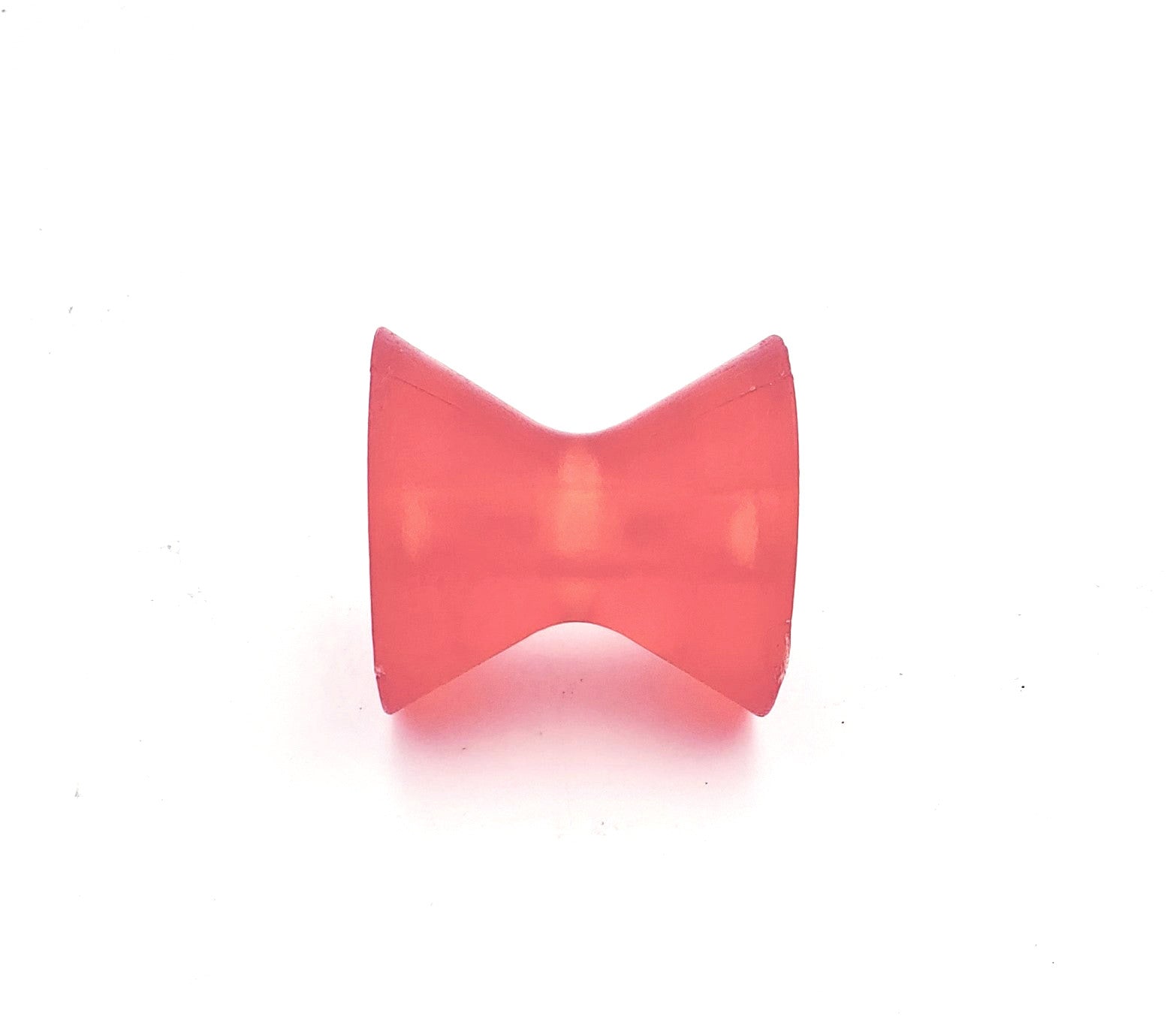 Orange roller-center with a symmetrical, curved shape, designed for smooth rolling and support.