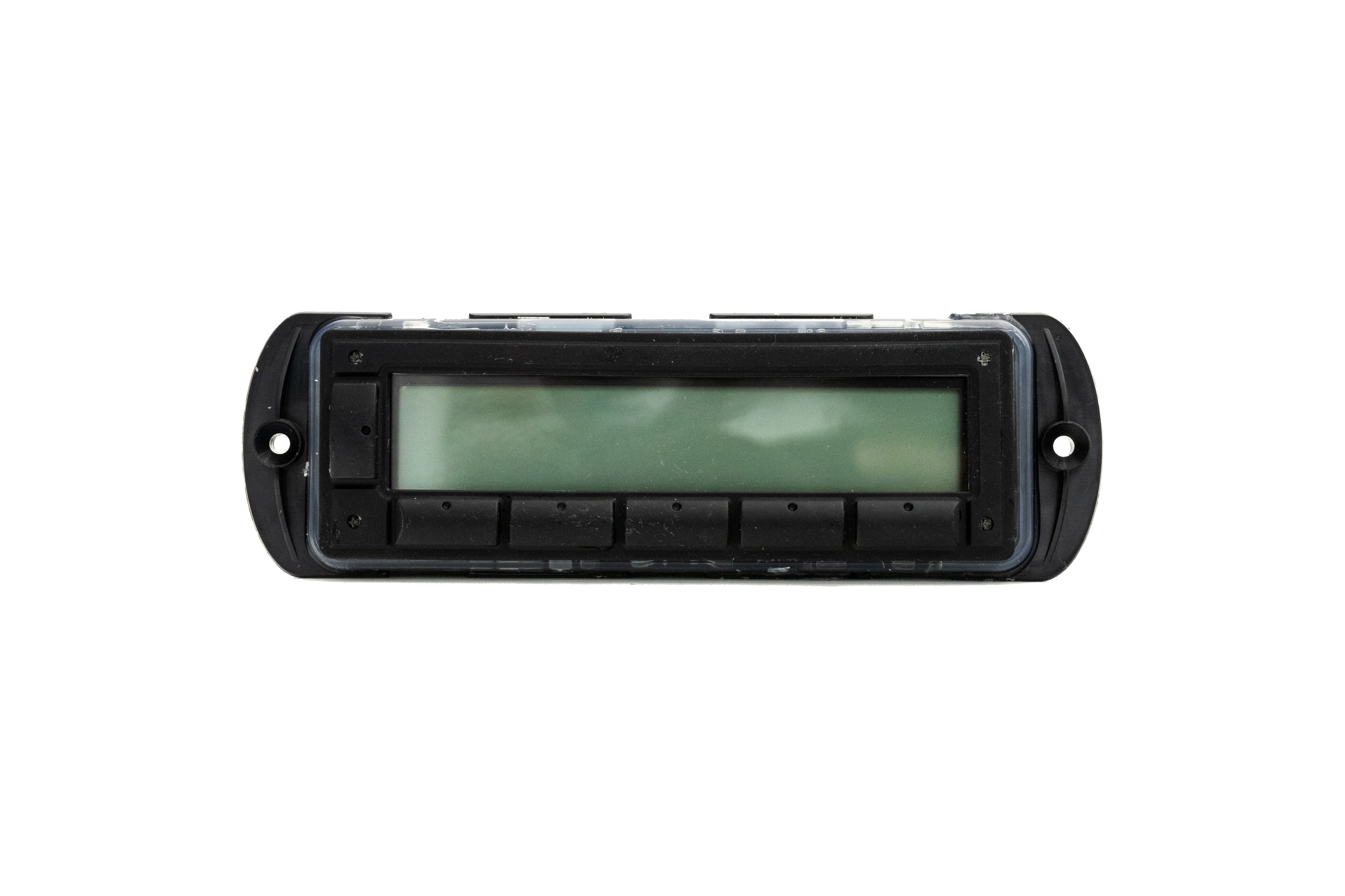 Right Mux Switch Module with a rectangular digital display and five black control buttons, used for switching applications.