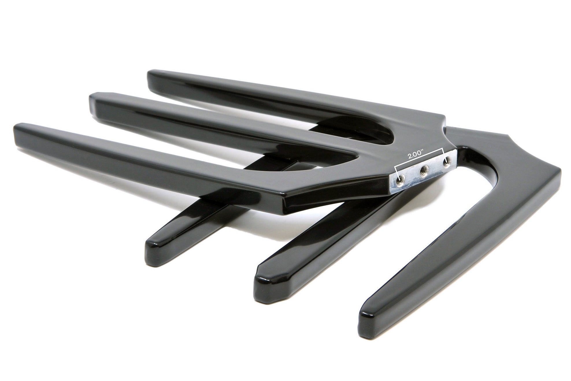 Pair of black double surf forks for Titan/Metcraft racks, designed to hold surfboards securely during transport.