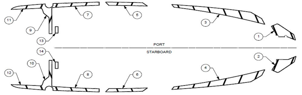 Diagram of Soft Grip Top Deck-M240 with labeled parts for assembly or repair reference.
