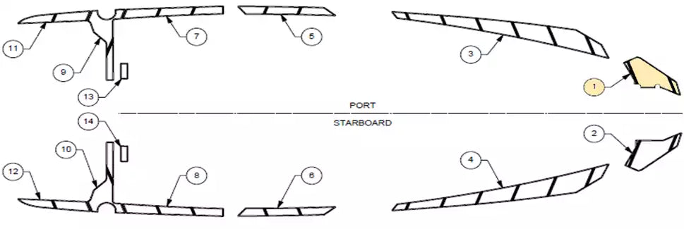 Diagram of the Soft Grip Top Deck-M240, showing detailed parts and layout of the top deck with labeled components.
