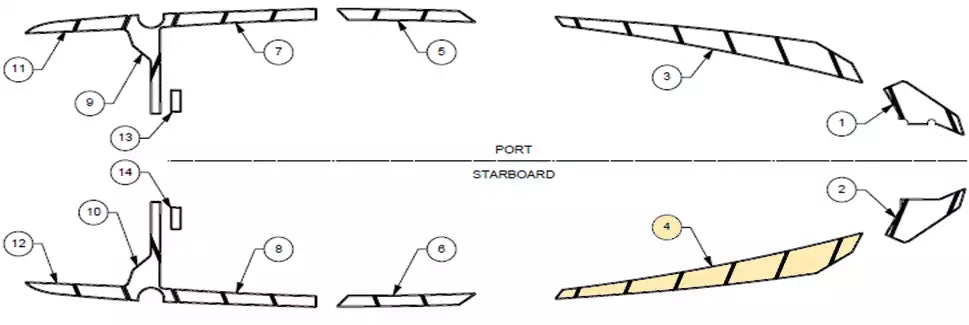 Diagram of the Soft Grip Top Deck-M240, showing parts and layout for assembly or maintenance.