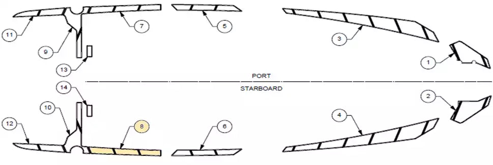 Diagram of the Soft Grip, Top deck-M240 with labeled parts and components for assembly or maintenance.