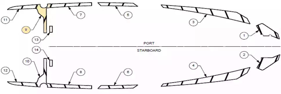 Diagram of the Soft Grip Top Deck-M240, showing detailed parts and layout for firearm handling and assembly.