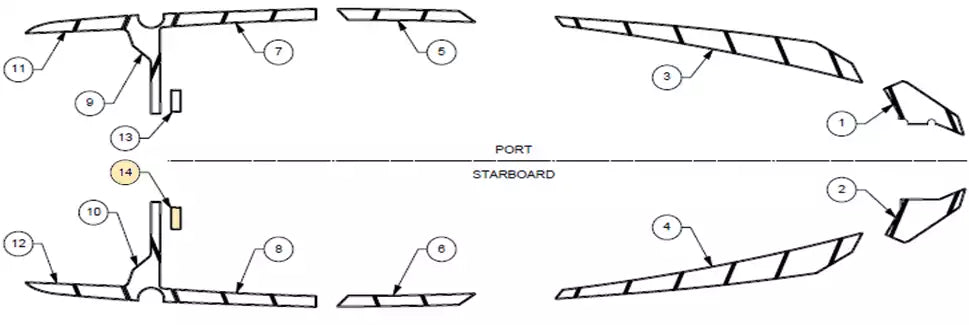 Diagram of a Soft Grip, Top Deck-M240 with labeled parts and components for assembly or maintenance.