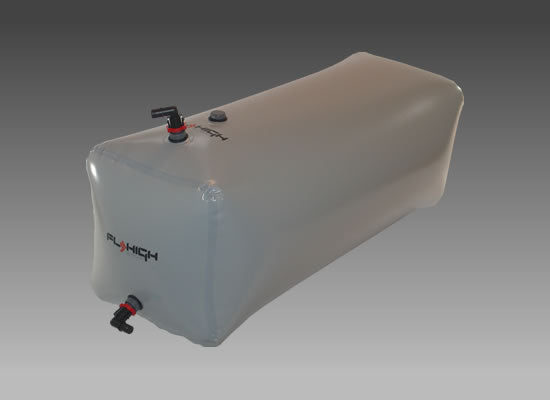 Axis PNP 400 lbs Rear FatSac water bag for kayak or boat, with valve and fill port for easy inflation and deflation.