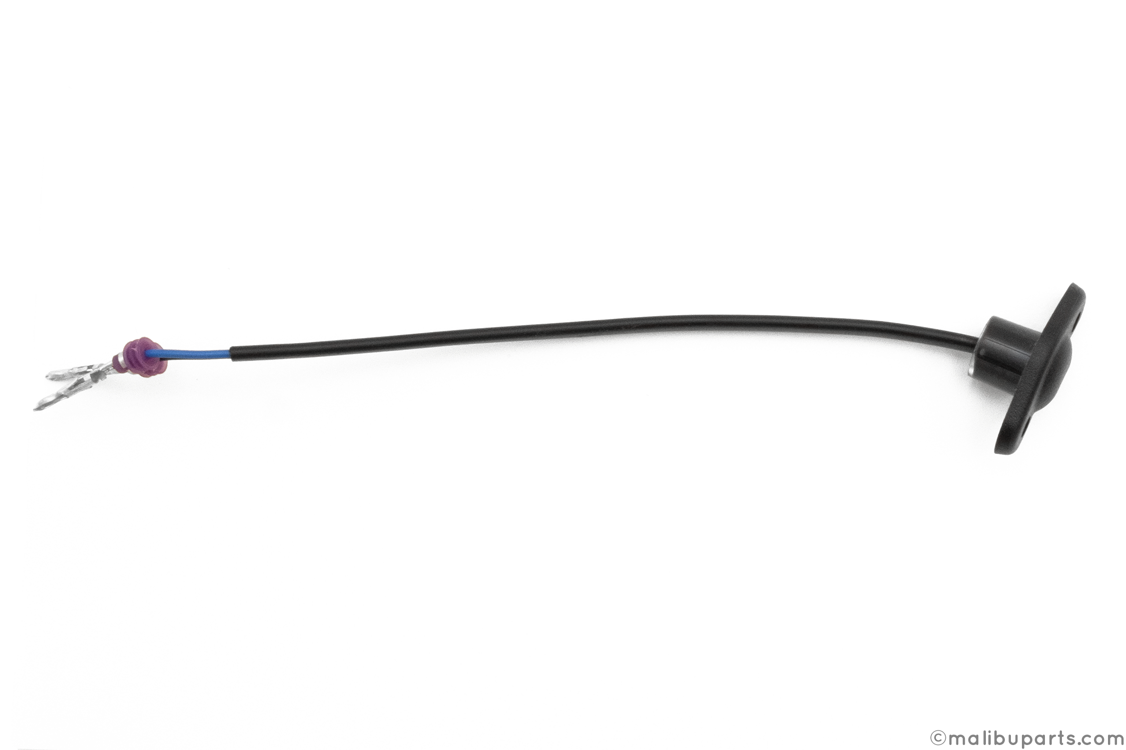 Axis underseat light in blue with wiring and mounting base, designed for vehicle interior illumination.