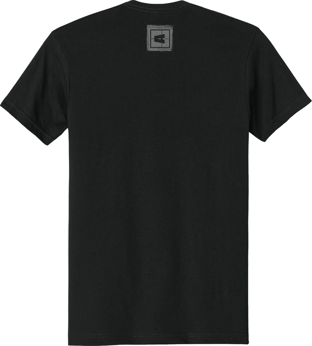 Black Axis Freedom Tee with a subtle logo patch on the back neckline. Casual, comfortable T-shirt for everyday wear.