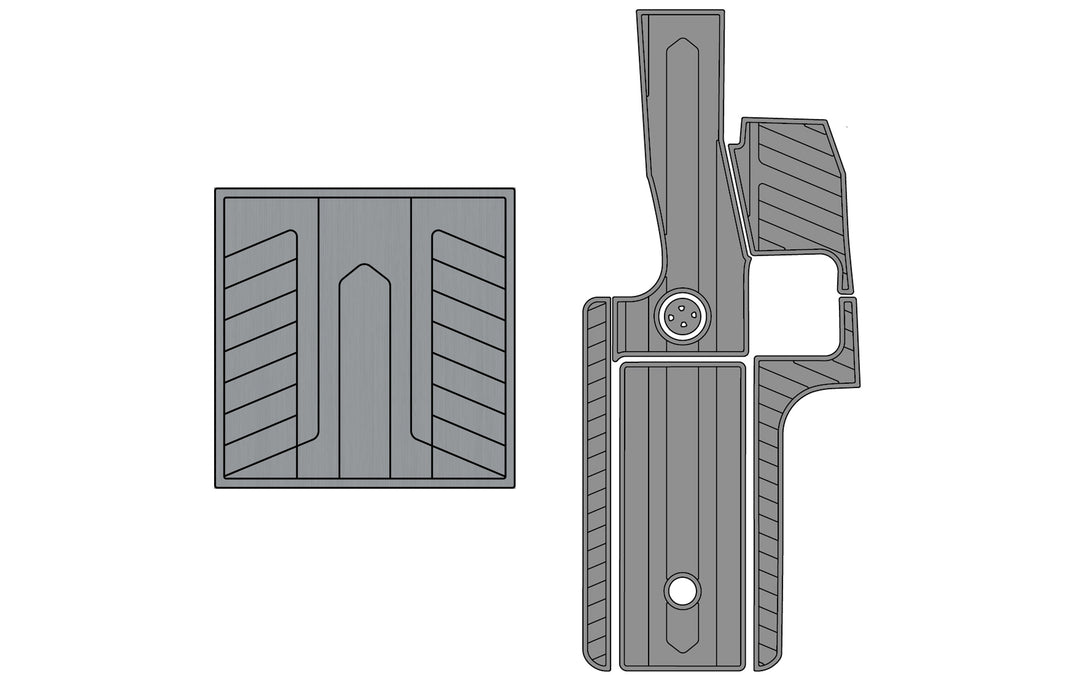 Malibu 247LSV soft grip kit for model years 2010-2017, includes textured, non-slip grip panels for boat steering and control.