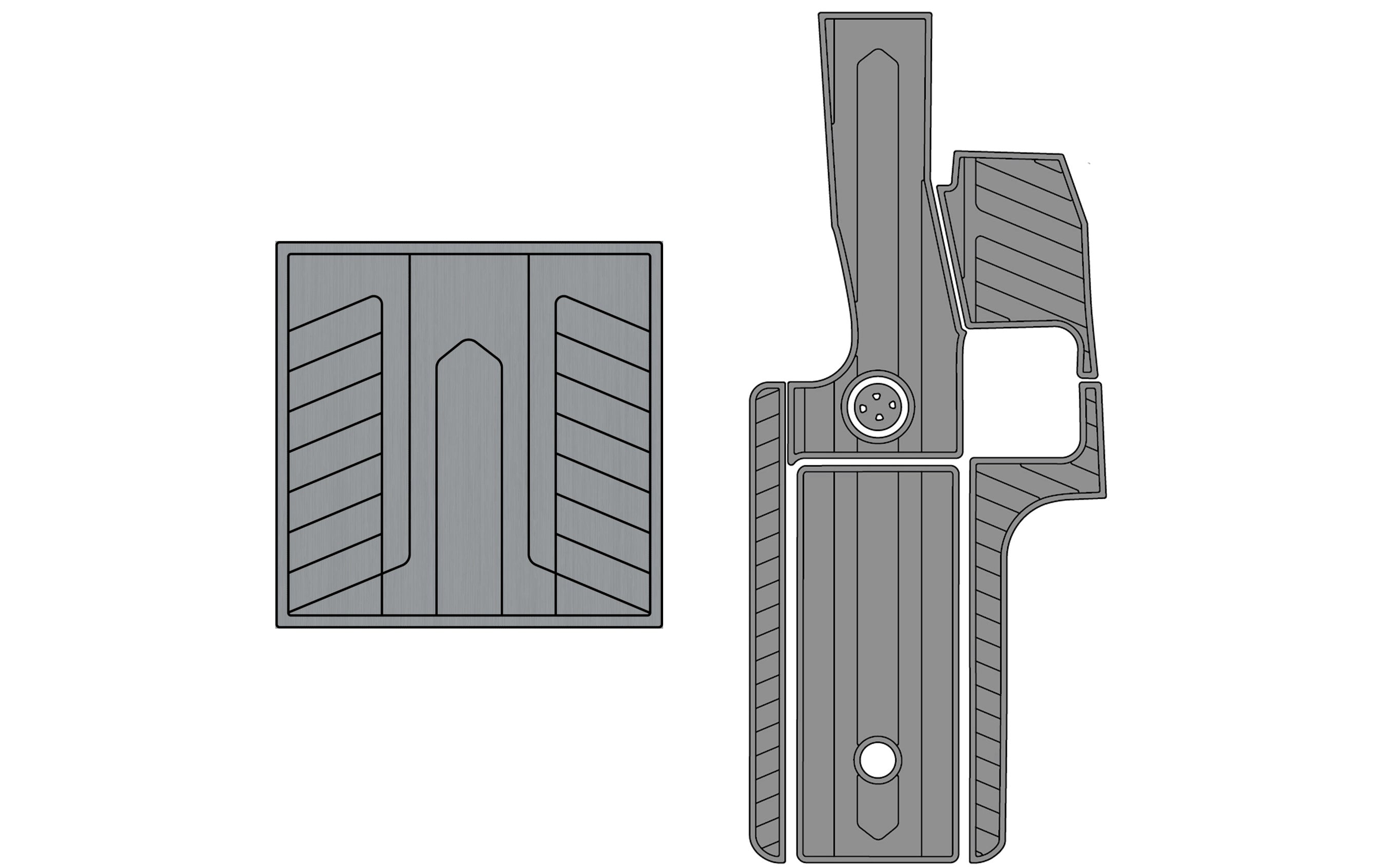 Malibu 247LSV soft grip kit for model years 2010-2017, includes textured, non-slip grip panels for boat steering and control.