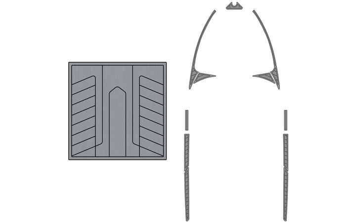Malibu 247LSV soft grip kit components for models from 2010 to 2017, including grips, panels, and mounting hardware.