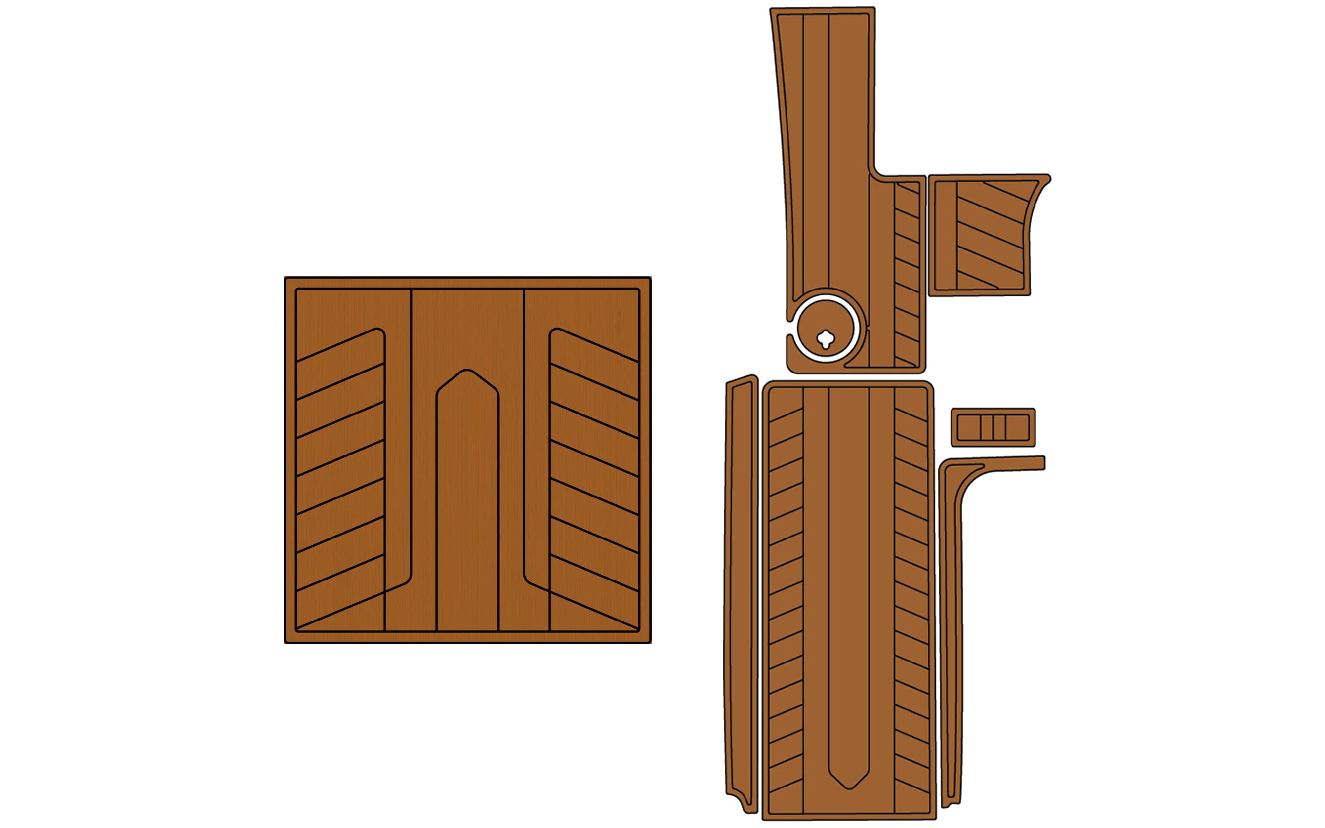 まりぷ Malibu 24 MXZ Soft Grip Kits | Black Base | Silver/Teak Top