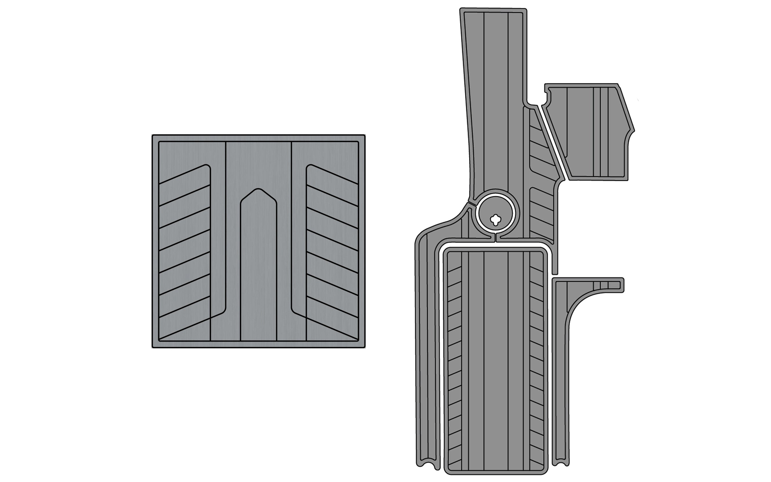マリブボード Malibu 23LSV Soft Grip Kits | Black Base | Silver/Teak Top Colors