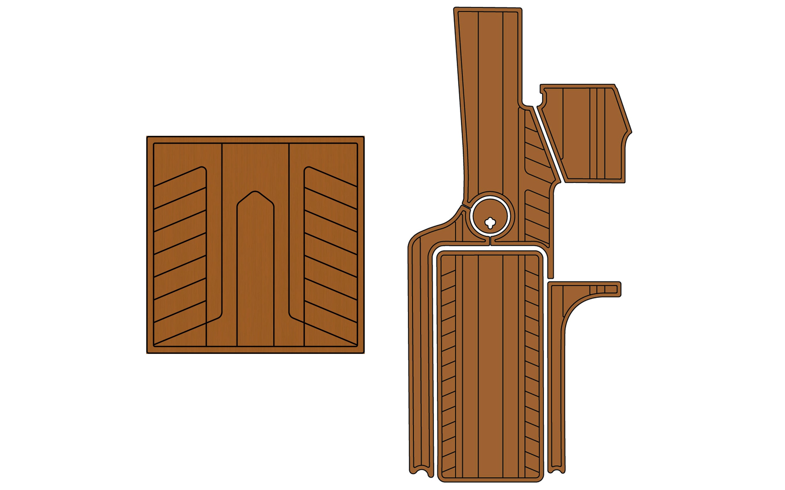 Malibu 23LSV Soft Grip Kits | Black Base | Silver/Teak Top Colors