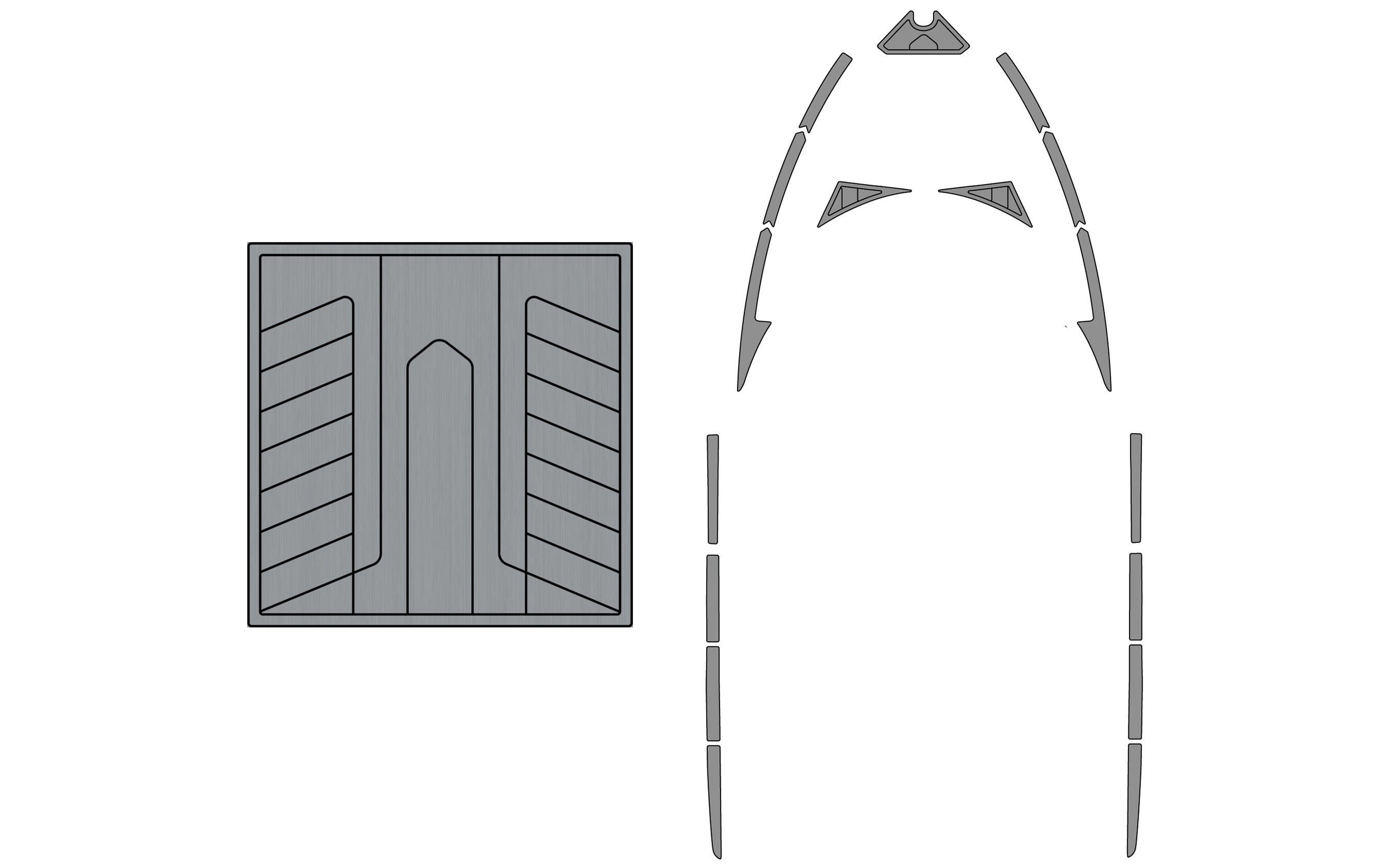 Malibu 23LSV Soft Grip Kits | Black Base | Silver/Teak Top Colors