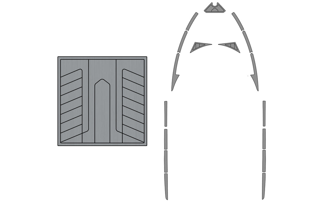 Illustration of Malibu 23LSV soft grip kit components for 2015-2017 models, including grip panels and mounting parts.