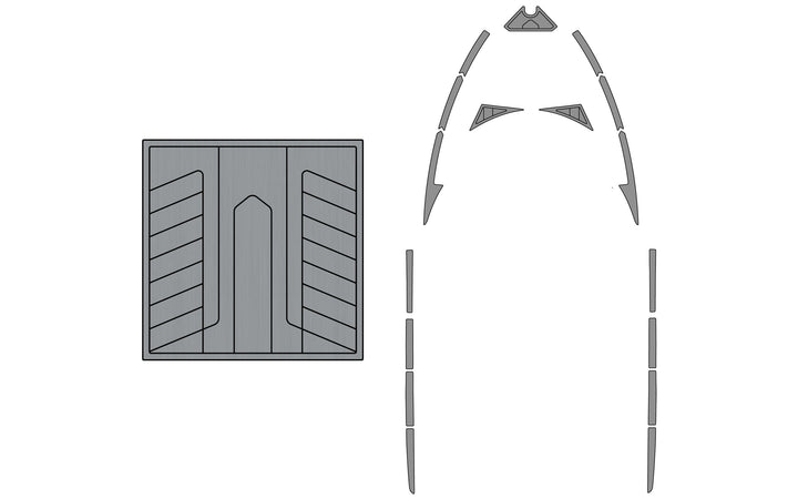 Illustration of Malibu 23LSV soft grip kit components for 2015-2017 models, including grip panels and mounting parts.