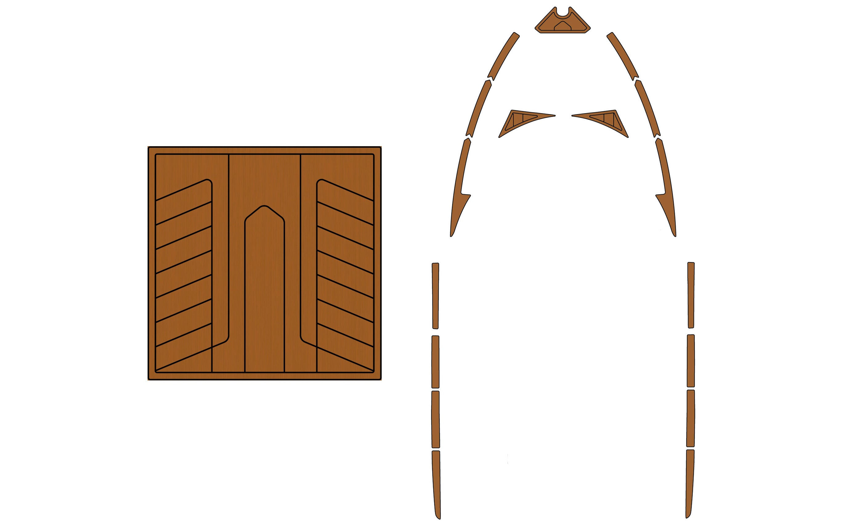 Malibu 23LSV Soft Grip Kits | Black Base | Silver/Teak Top Colors